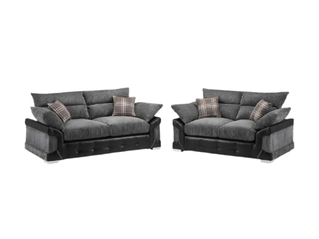 Logan Black & Grey Sofa Collection