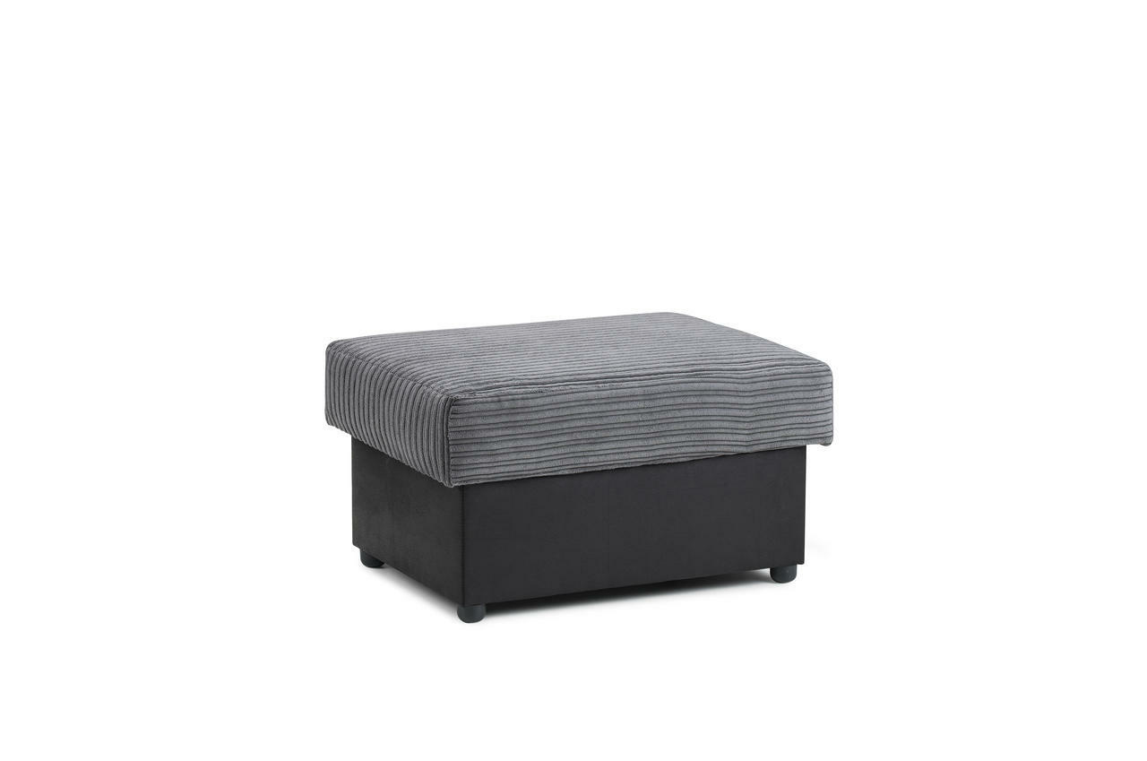 Logan Black & Grey Footstool Freitaslaf Net LTD Freitaslaf Net LTD