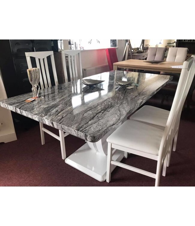 Diva High Gloss & Leather Set of 4 Chairs