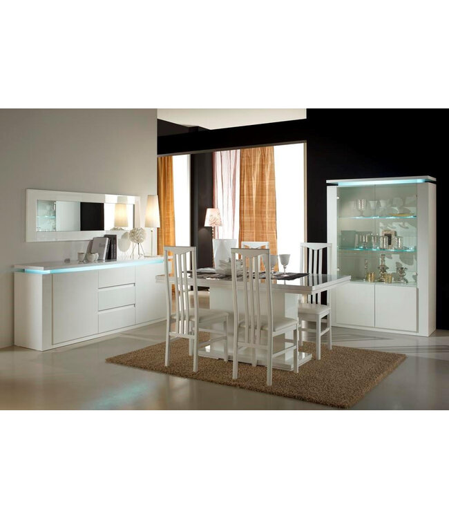 Diva High Gloss & Leather Set of 4 Chairs