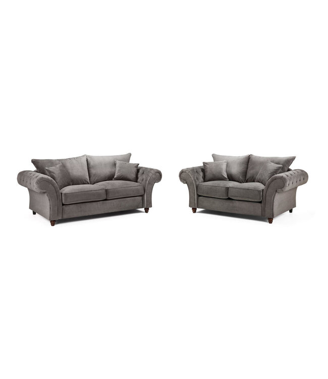 Windsor Fullback Grey Sofa Collection