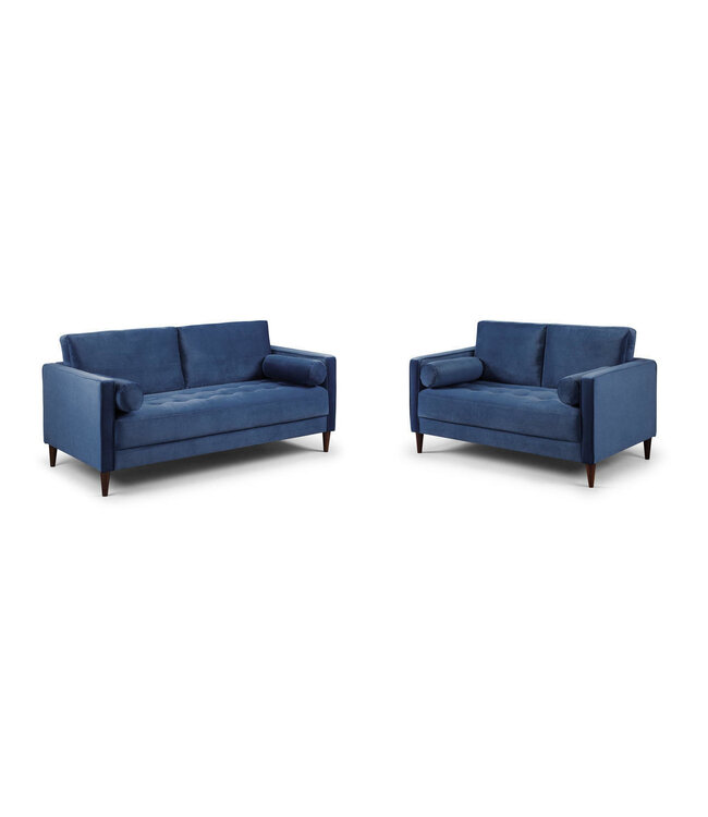 Harper Plush Blue Sofa Collection