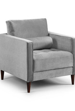 Harper Plush Grey Armchair