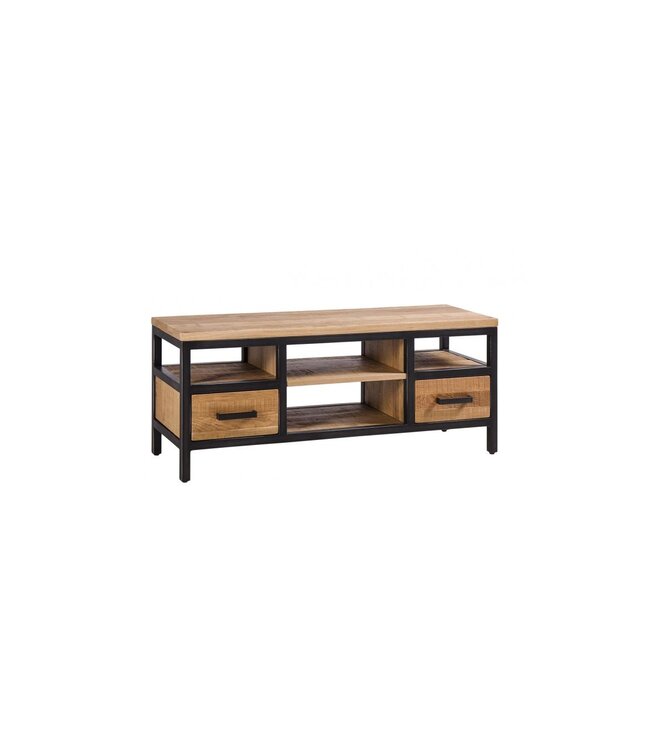 Forge Iron & Oak Industrial Style TV Unit