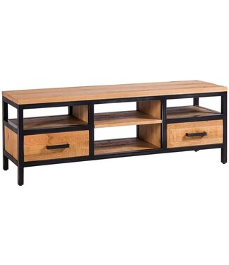 Forge Iron & Oak Industrial Style TV Unit