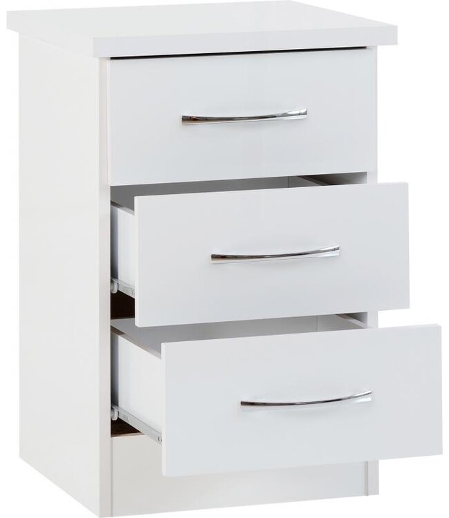 Seconique Nevada White Gloss Bedroom Set