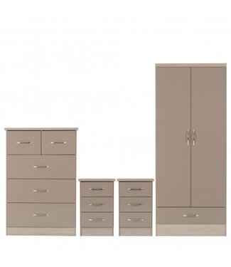 Seconique Nevada Oak & Oyster Bedroom Set