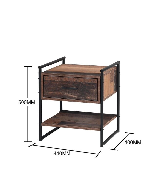 Timber Art Design Abbey Industrial Style Bedroom Set