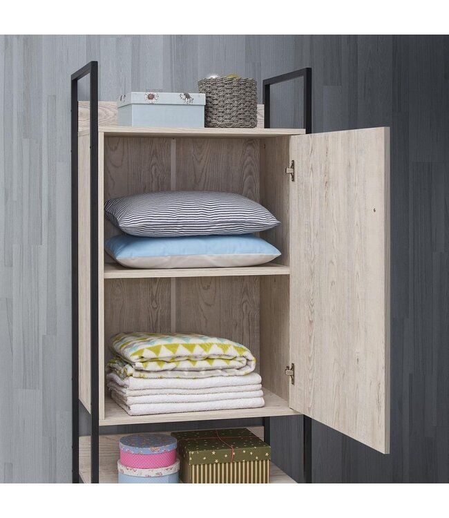 Timber Art Design Zahra Ash Oak Open Wardrobe Bedroom Set