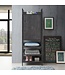 Timber Art Design Zahra Black Oak Open Wardrobe Bedroom Set