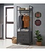 Timber Art Design Zahra Black Oak Open Wardrobe Bedroom Set