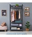 Timber Art Design Zahra Grey Open Wardrobe Bedroom Set