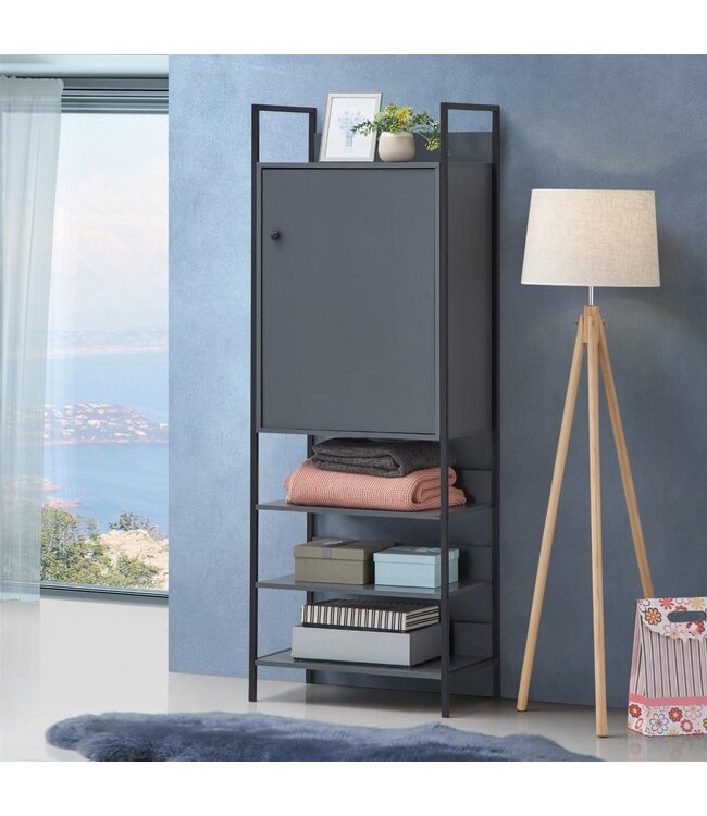 Timber Art Design Zahra Grey Open Wardrobe Bedroom Set