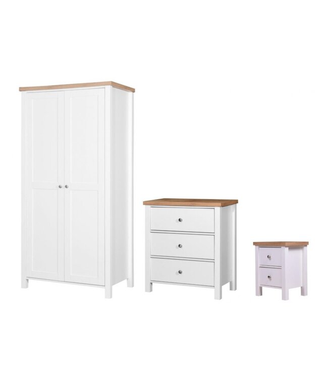 Timber Art Design White Bedroom Set 3 Drawer Chest