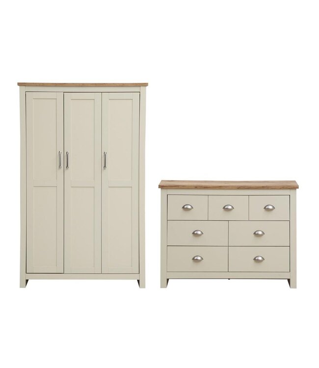 Timber Art Design Lisbon Cream Bedroom Set 3+4 Drawer Chest