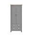 Timber Art Design Lisbon Grey Bedroom Set 2 Door Wardrobe