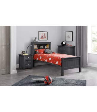 Julian Bowen Maine Bookcase Bed - Anthracite