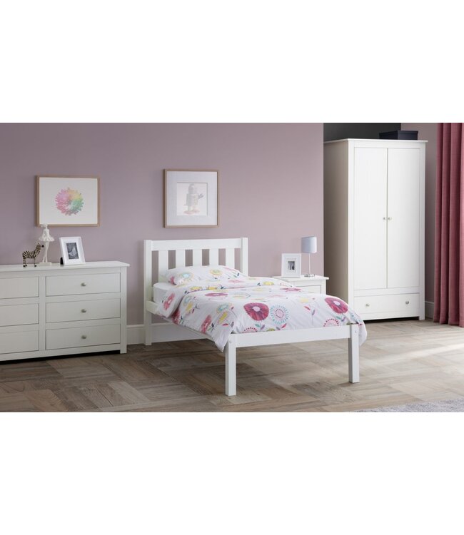 Julian Bowen Luna Single Bed - Surf White