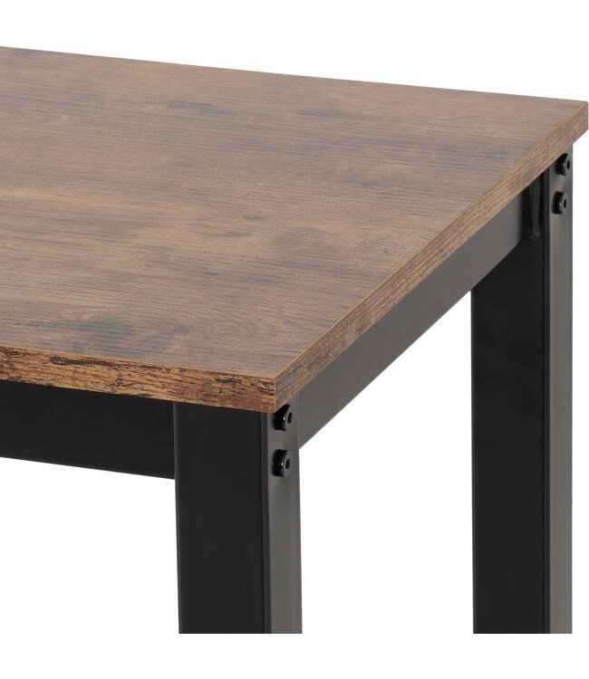 Seconique Athens Breakfast Bar Set Acacia Effect/Black