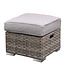 6 Piece  Outdoor Grey Linen & Rattan Effect Set