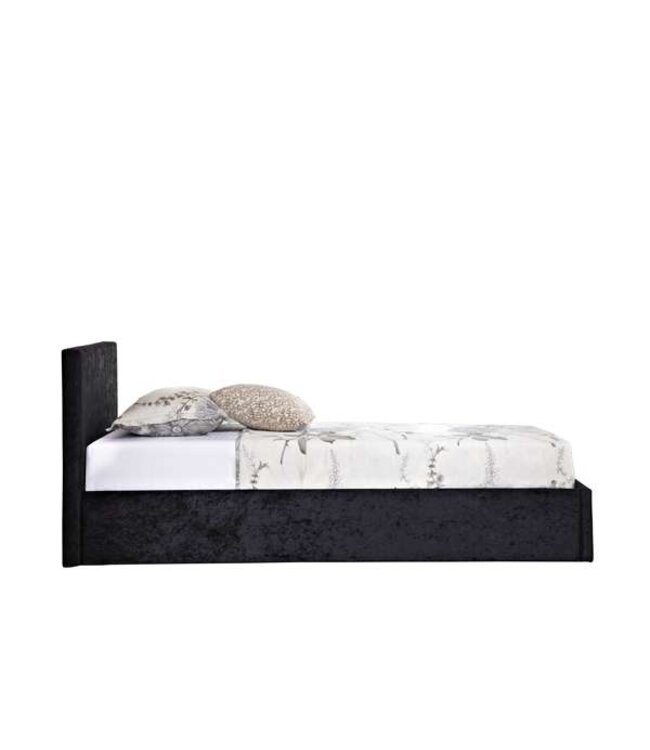Birlea Berlin Single Ottoman Bed Black Crushed Velvet