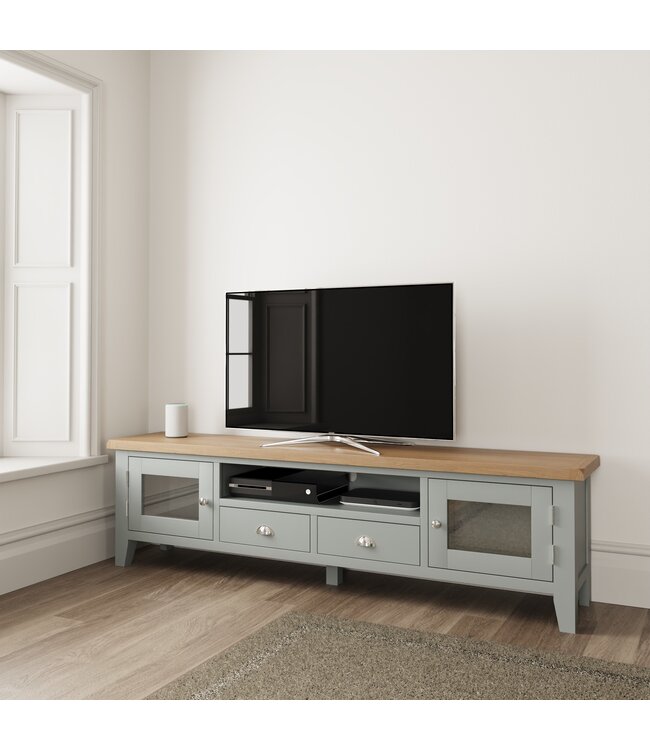 TT Grey Painted Extra Large TV Unit