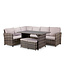 Woven Rattan Grey Table Sofa Set