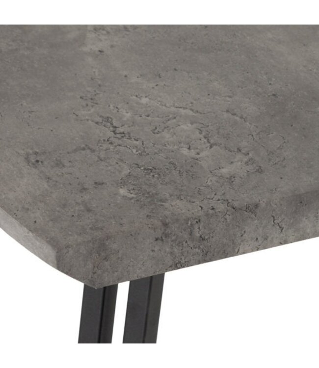 Seconique Quebec Wave Dining Set Concrete Effect