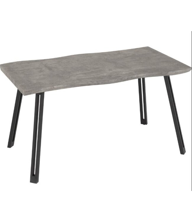 Seconique Quebec Wave Dining Table Concrete Effect