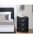 Seconique Prado 3 Drawer Bedside - Black or Brown