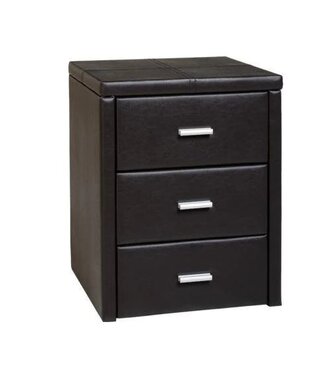 Seconique Prado 3 Drawer Bedside - Black or Brown