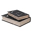 Set of 2 Black Marble Effect Book Boxes