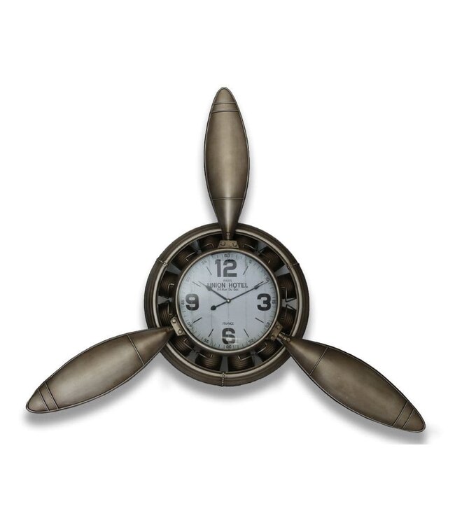 Industrial Propeller Clock Brown  - 108 cm