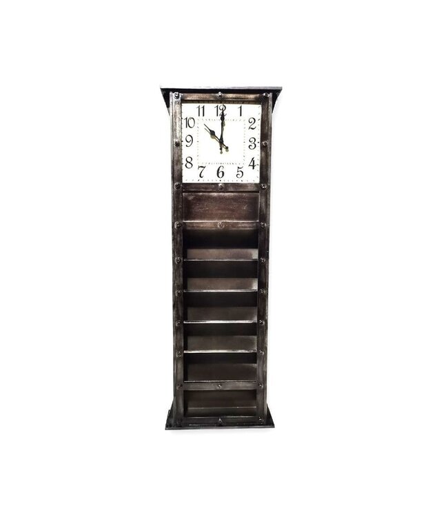 120cm Standing Clock & Industrial Letter Rack