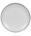 Set of 4 White Speckles Dinner Plates