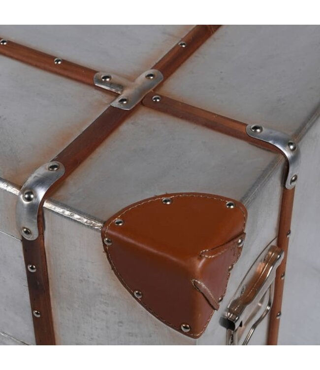 Silver Strapped Coffee Table