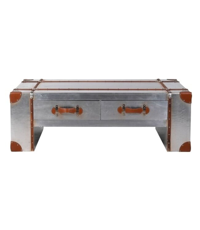 Silver Strapped Coffee Table
