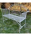 Metal Garden Bench - Cream