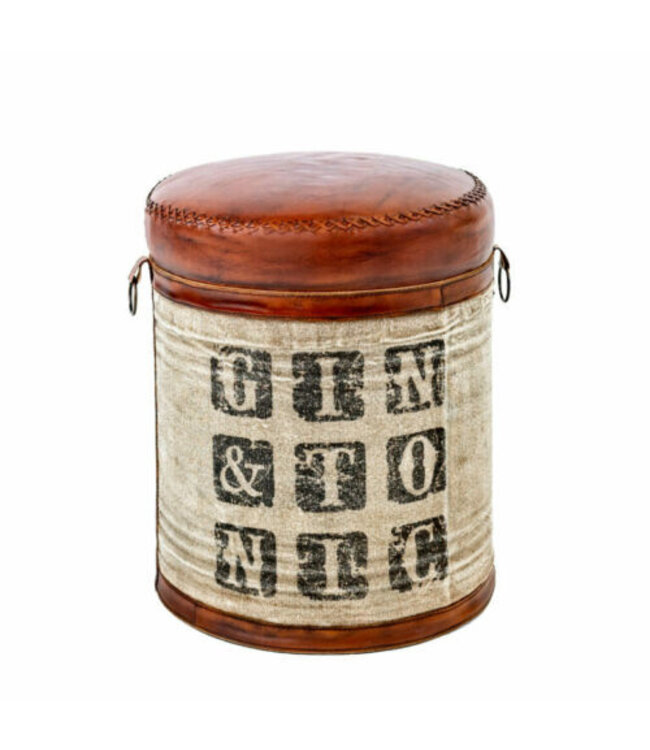 Leather & Canvas Gin & Tonic Stool