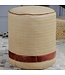 Woven Raffia Round Pouffe