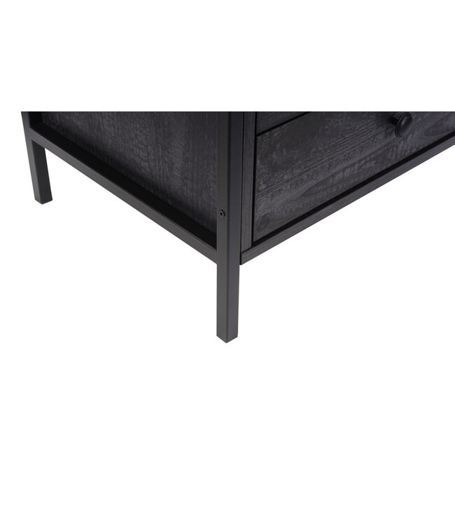 Timber Art Design Zahra 3 Drawer Bedside - Black