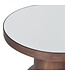 Metal Round Side Table with Mirrored Top