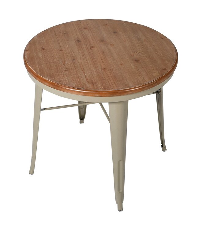 Olive Base With Wood Top Dining Table