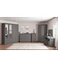 Seconique Nevada 4 Door Wardrobe -3D Effect Grey