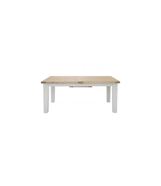Besp-Oak Furniture Grey Painted & Oak Extending Dining Table