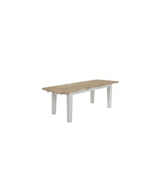 Besp-Oak Furniture Grey Painted & Oak Extending Dining Table