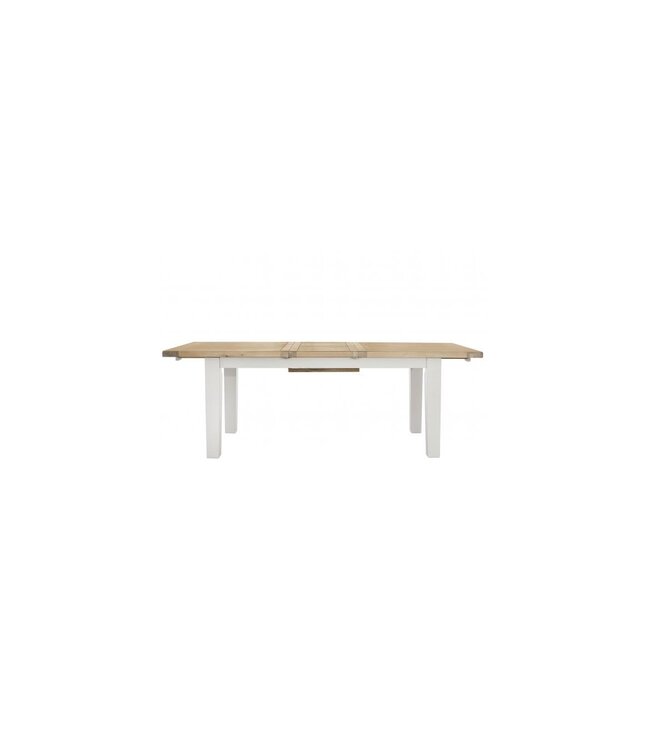 Besp-Oak Furniture Grey Painted & Oak Extending Dining Table