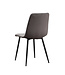 Minster Stylish Living Grey Fabric Chair Black Metal Legs - Set of 4