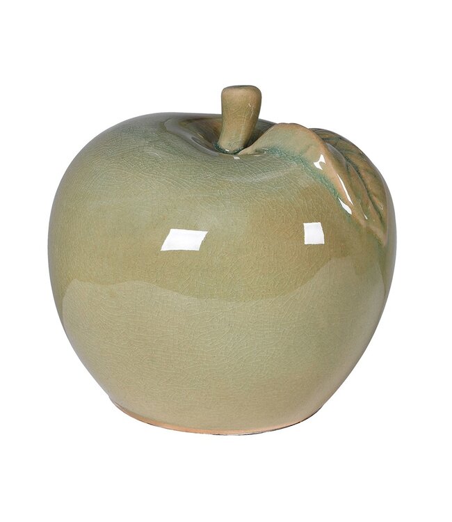 Sage Ceramic Apple Ornament