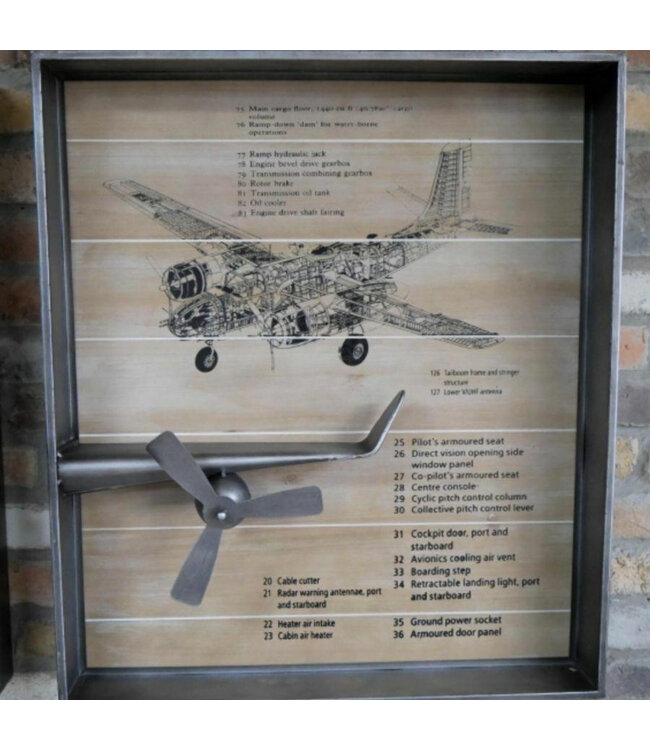 Aeroplane Wall Clock Large Decoration